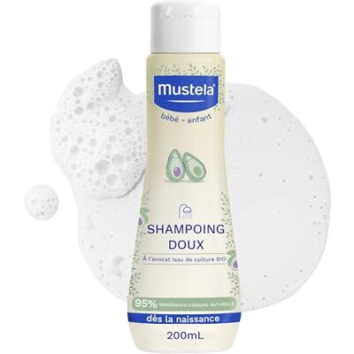 Shampoing Doux Bébé Mustela - 200ml - Publicité Shampoing Doux Bébé Mustela - 200ml - Publicité
