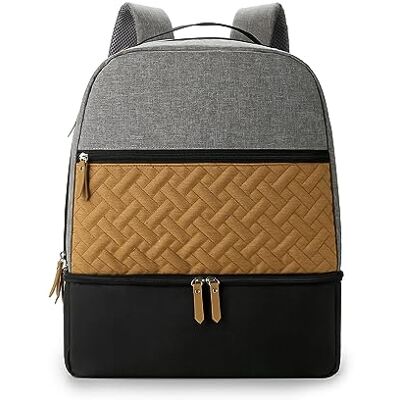 SONARIN Double Couche Sacs à Dos à Langer pour Bébé,Grande Capacité Imperméable Sacs à Langer avec Pochette Glacière Sac à Couches de Voyage Portable avec Crochets de Poussette(Gris) - Publicité SONARIN Double Couche Sacs à Dos à Langer pour Bébé,Grande Capacité Imperméable Sacs à Langer avec Pochette Glacière Sac à Couches de Voyage Portable avec Crochets de Poussette(Gris) - Publicité