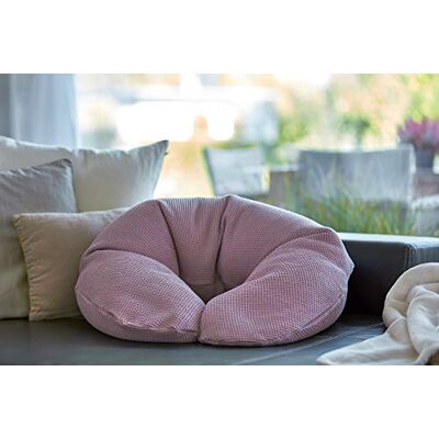 KraftKids Coussin d'allaitement en piqué gaufré rose Coussin de grossesse de 190 cm Dimensions extérieures avec micro perles en polystyrène expansé Coussin de positionnement avec certificat - Publicité KraftKids Coussin d'allaitement en piqué gaufré rose Coussin de grossesse de 190 cm Dimensions extérieures avec micro perles en polystyrène expansé Coussin de positionnement avec certificat - Publicité