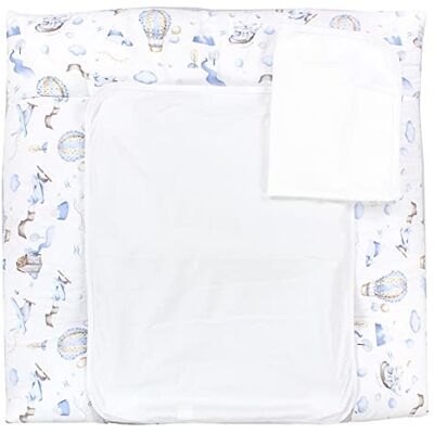 TupTam Tapis à Langer avec 2 Housses Éponge Bébé, Ballon à air Bleu, 76 x 76 cm - Publicité TupTam Tapis à Langer avec 2 Housses Éponge Bébé, Ballon à air Bleu, 76 x 76 cm - Publicité