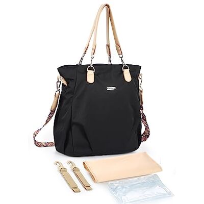 SONARIN Élégant Sac à Langer Imperméable, Grande Capacité Fourre-tout Bandoulière pour Bébé, Sac de Maternité de Voyage avec Matelas à Langer & Crochets - Publicité SONARIN Élégant Sac à Langer Imperméable, Grande Capacité Fourre-tout Bandoulière pour Bébé, Sac de Maternité de Voyage avec Matelas à Langer & Crochets - Publicité