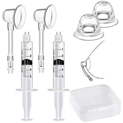 Gipizi Niplette 2 sets Aspirateur de Mamelon Correcteur Ventouses et Extracteurs de tétons Inversés Pour Plats - Publicité Gipizi Niplette 2 sets Aspirateur de Mamelon Correcteur Ventouses et Extracteurs de tétons Inversés Pour Plats - Publicité