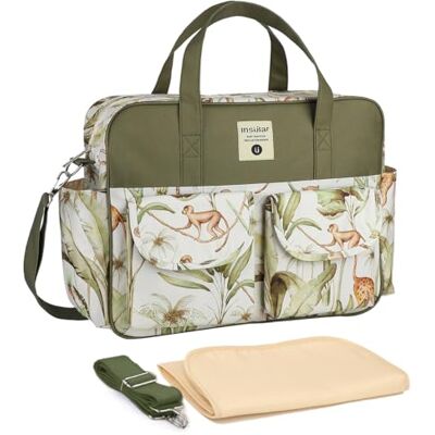 SONARIN Grande Capacité Portable Sac à Langer pour Bébé Fourre-tout,Multifonctionnel Imperméable Sac de Maternité Sacs à Couches de Voyage avec Bandoulière & Matelas à Langer - Publicité SONARIN Grande Capacité Portable Sac à Langer pour Bébé Fourre-tout,Multifonctionnel Imperméable Sac de Maternité Sacs à Couches de Voyage avec Bandoulière & Matelas à Langer - Publicité