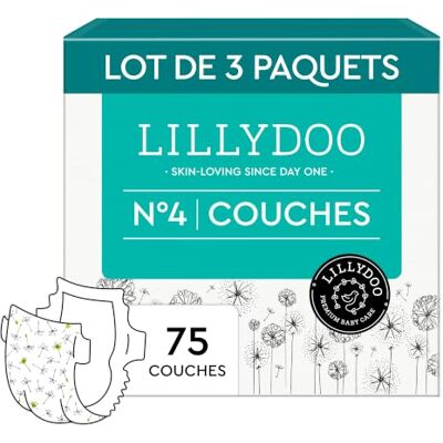LILLYDOO Couches Bébé Hypoallergéniques, Taille 4 (9+ kg), 75 pcs Couches ultra douces et absorbantes, sans parfum ni lotion pour les peaux sensibles, et testées dermatologiquement. Publicité LILLYDOO Couches Bébé Hypoallergéniques, Taille 4 (9+ kg), 75 pcs Couches ultra douces et absorbantes, sans parfum ni lotion pour les peaux sensibles, et testées dermatologiquement. Publicité