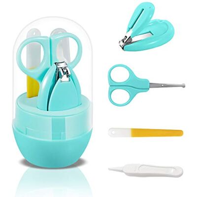 SONARIN Transparent Kit Coupe-Ongles Bébé,kit de toilettage pour bébé 4 en 1,avec coupe-ongles,ciseaux,lime à ongles et pince à Épiler,Kit Soins des Ongles Bébés et Jeunes Enfants(Vert) - Publicité SONARIN Transparent Kit Coupe-Ongles Bébé,kit de toilettage pour bébé 4 en 1,avec coupe-ongles,ciseaux,lime à ongles et pince à Épiler,Kit Soins des Ongles Bébés et Jeunes Enfants(Vert) - Publicité