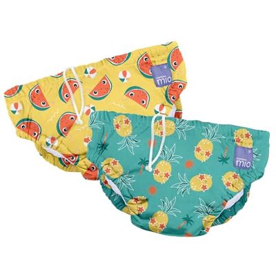 Bambino Mio couches de bain lavables Révolutionnaires pour bébés et tout-petits, lot de 2, réutilisables, pour garçons et filles Melon & Ananas, 0–6 mois - Publicité Bambino Mio couches de bain lavables Révolutionnaires pour bébés et tout-petits, lot de 2, réutilisables, pour garçons et filles Melon & Ananas, 0–6 mois - Publicité
