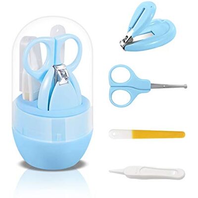 SONARIN Transparent Kit Coupe-Ongles Bébé,kit de toilettage pour bébé 4 en 1,avec coupe-ongles,ciseaux,lime à ongles et pince à Épiler,Kit Soins des Ongles Bébés et Jeunes Enfants(Bleu) - Publicité SONARIN Transparent Kit Coupe-Ongles Bébé,kit de toilettage pour bébé 4 en 1,avec coupe-ongles,ciseaux,lime à ongles et pince à Épiler,Kit Soins des Ongles Bébés et Jeunes Enfants(Bleu) - Publicité