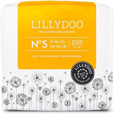 LILLYDOO Couches Bébé Hypoallergéniques, Taille 5 (11+ kg), 22 pcs Couches ultra douces et absorbantes, sans parfum ni lotion pour les peaux sensibles, et testées dermatologiquement. Publicité LILLYDOO Couches Bébé Hypoallergéniques, Taille 5 (11+ kg), 22 pcs Couches ultra douces et absorbantes, sans parfum ni lotion pour les peaux sensibles, et testées dermatologiquement. Publicité