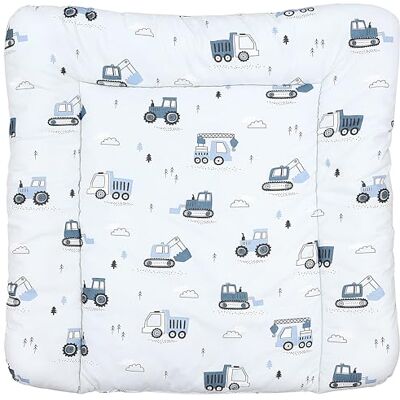 TupTam Matelas à Langer à Motifs pour Bebe Filles et Garçons, Véhicules de chantier/Pelles mécaniques/Bleu/Gris clair, 70 x 60 cm - Publicité TupTam Matelas à Langer à Motifs pour Bebe Filles et Garçons, Véhicules de chantier/Pelles mécaniques/Bleu/Gris clair, 70 x 60 cm - Publicité