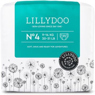 LILLYDOO Couches Bébé Hypoallergéniques, Taille 4 (9+ kg), 25 pcs Couches ultra douces et absorbantes, sans parfum ni lotion pour les peaux sensibles, et testées dermatologiquement. Publicité LILLYDOO Couches Bébé Hypoallergéniques, Taille 4 (9+ kg), 25 pcs Couches ultra douces et absorbantes, sans parfum ni lotion pour les peaux sensibles, et testées dermatologiquement. Publicité
