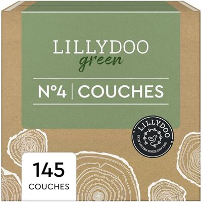 LILLYDOO green Couches Bébé Respectueuses de l'Environnement, Taille 4 (9-14 kg), Box mensuelle (145 pièces) - Publicité LILLYDOO green Couches Bébé Respectueuses de l'Environnement, Taille 4 (9-14 kg), Box mensuelle (145 pièces) - Publicité