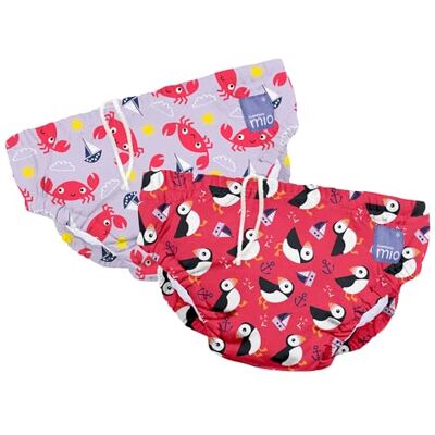 Bambino Mio couches de bain lavables Révolutionnaires pour bébés et tout-petits, lot de 2, réutilisables, pour garçons et filles Puffin & Crabe, 6–12 mois - Publicité Bambino Mio couches de bain lavables Révolutionnaires pour bébés et tout-petits, lot de 2, réutilisables, pour garçons et filles Puffin & Crabe, 6–12 mois - Publicité