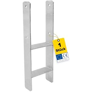 GRUNDLINE Support de poteau d'ancrage en H Ancre en H Ancrage de poteau PSH, 141 x 600 mm Galvanisé à chaud Pour clôtures, supports de poteau à sceller dans le béton Pied de support - Publicité GRUNDLINE Support de poteau d'ancrage en H Ancre en H Ancrage de poteau PSH, 141 x 600 mm Galvanisé à chaud Pour clôtures, supports de poteau à sceller dans le béton Pied de support - Publicité