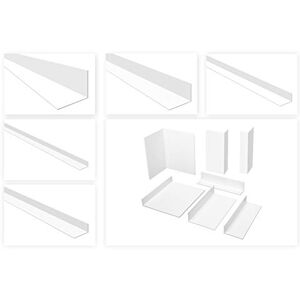 HEXIM - Listelli angolari pvc bianco 2m - irreguli, épaisseur 2–4 mm - 20x40 mm, 2 mm - Profilés d’angle PVC - Publicité HEXIM - Listelli angolari pvc bianco 2m - irreguli, épaisseur 2–4 mm - 20x40 mm, 2 mm - Profilés d’angle PVC - Publicité