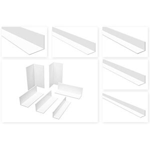 HEXIM - PVC White 2m Corner Strip - 30x30 - 4 mm - PVC Corner Trim - Publicité HEXIM - PVC White 2m Corner Strip - 30x30 - 4 mm - PVC Corner Trim - Publicité