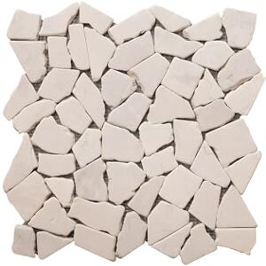 Unique Mosaïque sol et mur en marbre créme pack de 1m² (11 dalles de 30x30 cm) POESY - Publicité Unique Mosaïque sol et mur en marbre créme pack de 1m² (11 dalles de 30x30 cm) POESY - Publicité