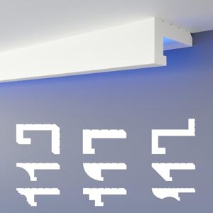 HEXIMO Profilé LED pour joint d'ombre moulures, éclairage indirect XPS-styropor plafond sec Profilé pour joint d'ombre de construction sèche (1,7 mètre HLED 11) - Publicité HEXIMO Profilé LED pour joint d'ombre moulures, éclairage indirect XPS-styropor plafond sec Profilé pour joint d'ombre de construction sèche (1,7 mètre HLED 11) - Publicité