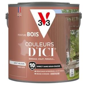 V33 Peinture Bois Couleurs d'ICI Terre cuite 2L - Publicité V33 Peinture Bois Couleurs d'ICI Terre cuite 2L - Publicité