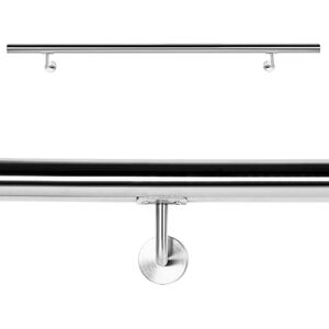 WilTec Kit Main courante Escalier 200cm Acier affiné V2A Garde-corps Rambarde Support mural Dispositif de fixation Balustrade Logement Entreprise - Publicité WilTec Kit Main courante Escalier 200cm Acier affiné V2A Garde-corps Rambarde Support mural Dispositif de fixation Balustrade Logement Entreprise - Publicité