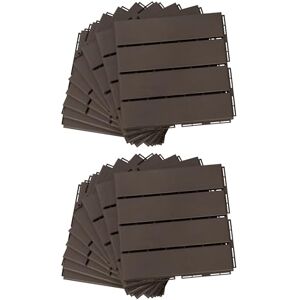 Outsunny Caillebotis Dalles terrasse Lot de 18 emboîtables, Installation très Simple Petits Carreaux Composite Plastique Imitation Bois Marron - Publicité Outsunny Caillebotis Dalles terrasse Lot de 18 emboîtables, Installation très Simple Petits Carreaux Composite Plastique Imitation Bois Marron - Publicité