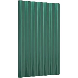 Tomostar Lot de 36 Panneaux de Toit Ondulées, Plaque de Toit Panneaux de Toiture 36 pcs Acier enduit de poudre Vert 60x36 cm - Publicité Tomostar Lot de 36 Panneaux de Toit Ondulées, Plaque de Toit Panneaux de Toiture 36 pcs Acier enduit de poudre Vert 60x36 cm - Publicité