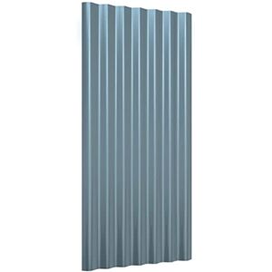 Tomostar Lot de 12 Panneaux de Toit Ondulées, Plaque de Toit Panneaux de Toiture 12 pcs Acier enduit de poudre Gris 80x36 cm - Publicité Tomostar Lot de 12 Panneaux de Toit Ondulées, Plaque de Toit Panneaux de Toiture 12 pcs Acier enduit de poudre Gris 80x36 cm - Publicité