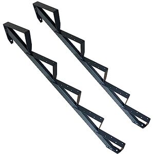 Kaminbau Mierzwa Cadre d'escalier en bois, anthracite, 2 à 6 marches (5 marches) - Publicité Kaminbau Mierzwa Cadre d'escalier en bois, anthracite, 2 à 6 marches (5 marches) - Publicité