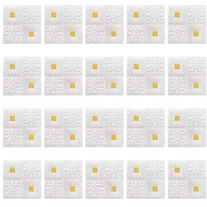 ALCXAZS Lot de 20 dalles de plafond décoratives pour bureau, 20 pièces, panneau adhésif souple en mousse PVC imperméable, tapez+2 - Publicité ALCXAZS Lot de 20 dalles de plafond décoratives pour bureau, 20 pièces, panneau adhésif souple en mousse PVC imperméable, tapez+2 - Publicité