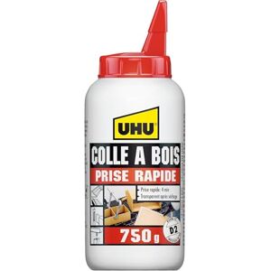 UHU Colle à Bois Express- Colle Bois Vinylique Extra Forte et Séchage Rapide Résistante à l'Humidité (D2) Sans Solvant Transparente après Séchage Bouteille de 750 g - Publicité UHU Colle à Bois Express- Colle Bois Vinylique Extra Forte et Séchage Rapide Résistante à l'Humidité (D2) Sans Solvant Transparente après Séchage Bouteille de 750 g - Publicité