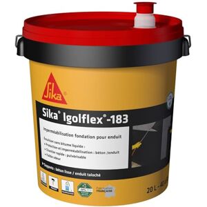 SIKA Complément d'imperméabilisation des fondations Igolflex-183, Noir Revêtement sans bitume liquide Protection des murs de fondation Prêt à l'emploi Pulvérisable 20L - Publicité SIKA Complément d'imperméabilisation des fondations Igolflex-183, Noir Revêtement sans bitume liquide Protection des murs de fondation Prêt à l'emploi Pulvérisable 20L - Publicité
