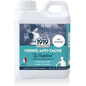 MAULER 1919 BY Vernis bois et peinture Multisupport Le Suprême Mat Incolore 1L Anti-Rayure, Anti-Tache PV Contact Alimentaire - Publicité MAULER 1919 BY Vernis bois et peinture Multisupport Le Suprême Mat Incolore 1L Anti-Rayure, Anti-Tache PV Contact Alimentaire - Publicité