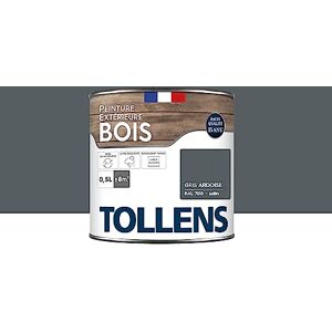 Tollens Peinture extérieure bois 2 en 1 Ultra Résistante Finition Satin Laque Riche en Résine Pour Toute Boiserie Extérieure Sans Sous-Couche Gris Ardoise 0,5L = 8m2 - Publicité Tollens Peinture extérieure bois 2 en 1 Ultra Résistante Finition Satin Laque Riche en Résine Pour Toute Boiserie Extérieure Sans Sous-Couche Gris Ardoise 0,5L = 8m2 - Publicité