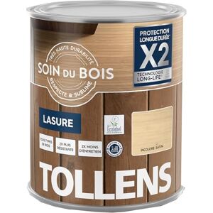 Tollens Lasure Ultra Résistante Adhérence Renforcée Protège et Décore Protection Anti-UV Technologie LONG-LIFE Satin Incolore 1L - Publicité Tollens Lasure Ultra Résistante Adhérence Renforcée Protège et Décore Protection Anti-UV Technologie LONG-LIFE Satin Incolore 1L - Publicité