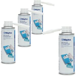 Waytex Pack 4 Décolle Étiquettes 200ml – Pour étiquettes, colle, résine Pinceau diffuseur, enlève résidus de colle – Efficace sur métal, plastique, verre, alu, stratifié - Publicité Waytex Pack 4 Décolle Étiquettes 200ml – Pour étiquettes, colle, résine Pinceau diffuseur, enlève résidus de colle – Efficace sur métal, plastique, verre, alu, stratifié - Publicité