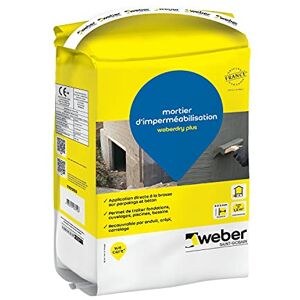 Weber Mortier d'imperméabilisation pour fondations ou piscines, 5kg, DRY PLUS, - Publicité Weber Mortier d'imperméabilisation pour fondations ou piscines, 5kg, DRY PLUS, - Publicité