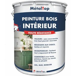 Metaltop Peinture Bois Interieur Rouge signalisation RAL 3020-5 L Microporeuse et lessivable pour portes, fenêtres, meubles - Publicité Metaltop Peinture Bois Interieur Rouge signalisation RAL 3020-5 L Microporeuse et lessivable pour portes, fenêtres, meubles - Publicité
