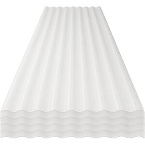 Ezooza StormGuard Lot de 5 dalles ondulées en PVC 90 x 200 cm transparent Panneau de toit imperméable Toits de véranda, Carport - Publicité Ezooza StormGuard Lot de 5 dalles ondulées en PVC 90 x 200 cm transparent Panneau de toit imperméable Toits de véranda, Carport - Publicité