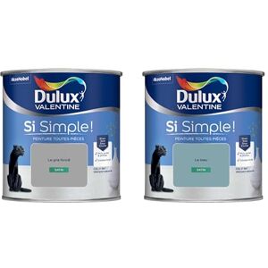 Dulux Valentine Peinture Si Simple Peinture Intérieure Toutes Pièces Satin Peinture Murs et Plafonds, Portes et Plinthes Lot de 2 Couleurs : Le Gris Foncé & Le Bleu 0,5 L - Publicité Dulux Valentine Peinture Si Simple Peinture Intérieure Toutes Pièces Satin Peinture Murs et Plafonds, Portes et Plinthes Lot de 2 Couleurs : Le Gris Foncé & Le Bleu 0,5 L - Publicité
