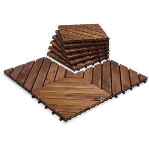 CLICK-DECK Dalles de terrasse diagonales en bois dur Patio, balcon, terrasse sur le toit, carré, clip, revêtement de sol facile (6x dalles de terrasse en bois dur) - Publicité CLICK-DECK Dalles de terrasse diagonales en bois dur Patio, balcon, terrasse sur le toit, carré, clip, revêtement de sol facile (6x dalles de terrasse en bois dur) - Publicité