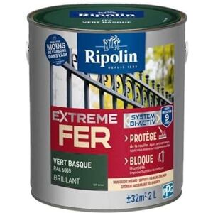 RIPOLIN - Extreme fer - Vert Basque RAL6005 - Primer - Publicité RIPOLIN - Extreme fer - Vert Basque RAL6005 - Primer - Publicité