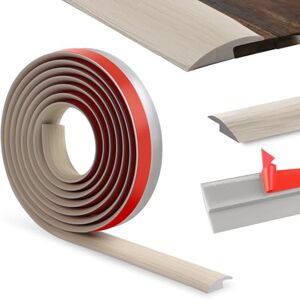 ztowoto 300cm Seuil De Porte-Auto-AdhéSif, Barre De Seuil Pvc, Profilé De Transition Bordures De RevêTement De Sol En Caoutchouc,Barre De Moquette Pour La Transition De Seuil(3.5 Cm,Grain De Bois Gris) - Publicité ztowoto 300cm Seuil De Porte-Auto-AdhéSif, Barre De Seuil Pvc, Profilé De Transition Bordures De RevêTement De Sol En Caoutchouc,Barre De Moquette Pour La Transition De Seuil(3.5 Cm,Grain De Bois Gris) - Publicité