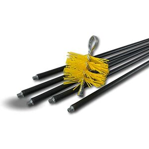 KIBROS Kit de ramonage classique conduits gainés Brosse hérisson rond synthétique Diamètre 125 mm 5 cannes noires Ø 17 mm creuses 5 * 1,4 m Cheminées 4KIT125N - Publicité KIBROS Kit de ramonage classique conduits gainés Brosse hérisson rond synthétique Diamètre 125 mm 5 cannes noires Ø 17 mm creuses 5 * 1,4 m Cheminées 4KIT125N - Publicité