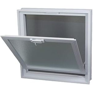 Fuchs Design Fenêtre d'aération (384x384x80 mm) Blanc au lieu de 4 briques de verre au format 19x19x8 cm avec moustiquaire - Publicité Fuchs Design Fenêtre d'aération (384x384x80 mm) Blanc au lieu de 4 briques de verre au format 19x19x8 cm avec moustiquaire - Publicité