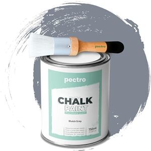 PECTRO Chalk Paint Peinture à plâtre 750 ml + Pinceau Pack – Peinture sans poncer – Chalk Paint Blanche et couleurs pour bois Ephetto poudre (gris bleu) - Publicité PECTRO Chalk Paint Peinture à plâtre 750 ml + Pinceau Pack – Peinture sans poncer – Chalk Paint Blanche et couleurs pour bois Ephetto poudre (gris bleu) - Publicité
