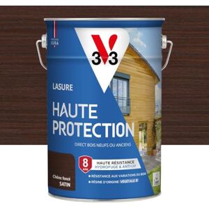 V33 Lasure Bois extérieur Chêne foncé satin Haute Protection 8 ans Haute résistance hydrofuge et anti-UV Résiste aux variations du bois Ecolabel, résine d'origine végétale 5L - Publicité V33 Lasure Bois extérieur Chêne foncé satin Haute Protection 8 ans Haute résistance hydrofuge et anti-UV Résiste aux variations du bois Ecolabel, résine d'origine végétale 5L - Publicité