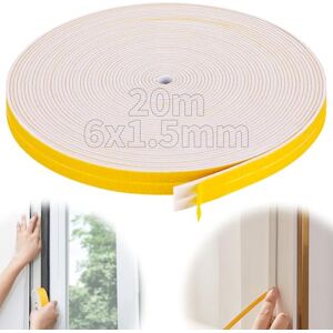 Staranry 6 mm (l) x 1,5 mm (D)/20 m Joint Porte Entree Autocollante, Joint Fenetre Bois, Joint De Porte d'Entrée pour Portes, Joint Fenêtre Isolation Du Bruit, Joint De Fenêtre Joint en Mousse(Blanc) - Publicité Staranry 6 mm (l) x 1,5 mm (D)/20 m Joint Porte Entree Autocollante, Joint Fenetre Bois, Joint De Porte d'Entrée pour Portes, Joint Fenêtre Isolation Du Bruit, Joint De Fenêtre Joint en Mousse(Blanc) - Publicité