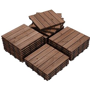 Yaheetech Lot de 27 Caillebotis Bois Exterieur Dalles de Terrasse en Bois Composite avec Système d’Emboîtement Revêtement de Sol Extérieur Intérieur 30 x 30 cm - Publicité Yaheetech Lot de 27 Caillebotis Bois Exterieur Dalles de Terrasse en Bois Composite avec Système d’Emboîtement Revêtement de Sol Extérieur Intérieur 30 x 30 cm - Publicité