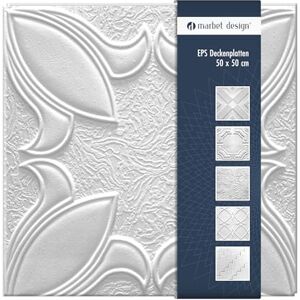 MARBET DESIGN - IRYS - 50x50 cm - EPS blanc - Panneaux de plafond - Publicité MARBET DESIGN - IRYS - 50x50 cm - EPS blanc - Panneaux de plafond - Publicité