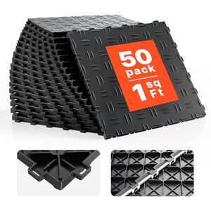 VEVOR Dalles de garage emboîtables, lot de 50, carrelage PP de revêtement de sol garage, 305 x 305 x 13,4 mm, texture double face antidérapante, pour garages, sous-sols, ateliers de réparation, noir - Publicité VEVOR Dalles de garage emboîtables, lot de 50, carrelage PP de revêtement de sol garage, 305 x 305 x 13,4 mm, texture double face antidérapante, pour garages, sous-sols, ateliers de réparation, noir - Publicité