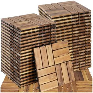 tectake ® 40 Dalles clipsables exterieur 31x31 cm, Caillebotis exterieur Dalle Bois d'acacia, Surface couverte 3.844 m², Résistant intempéries, Revêtement de sol extérieur Terrasse Balcon Veranda Spa - Publicité tectake ® 40 Dalles clipsables exterieur 31x31 cm, Caillebotis exterieur Dalle Bois d'acacia, Surface couverte 3.844 m², Résistant intempéries, Revêtement de sol extérieur Terrasse Balcon Veranda Spa - Publicité